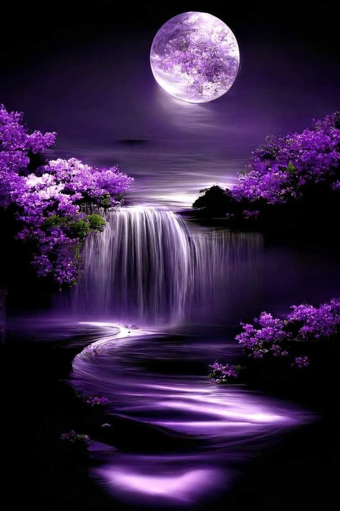 Diamond Painting - Purple Waterfall