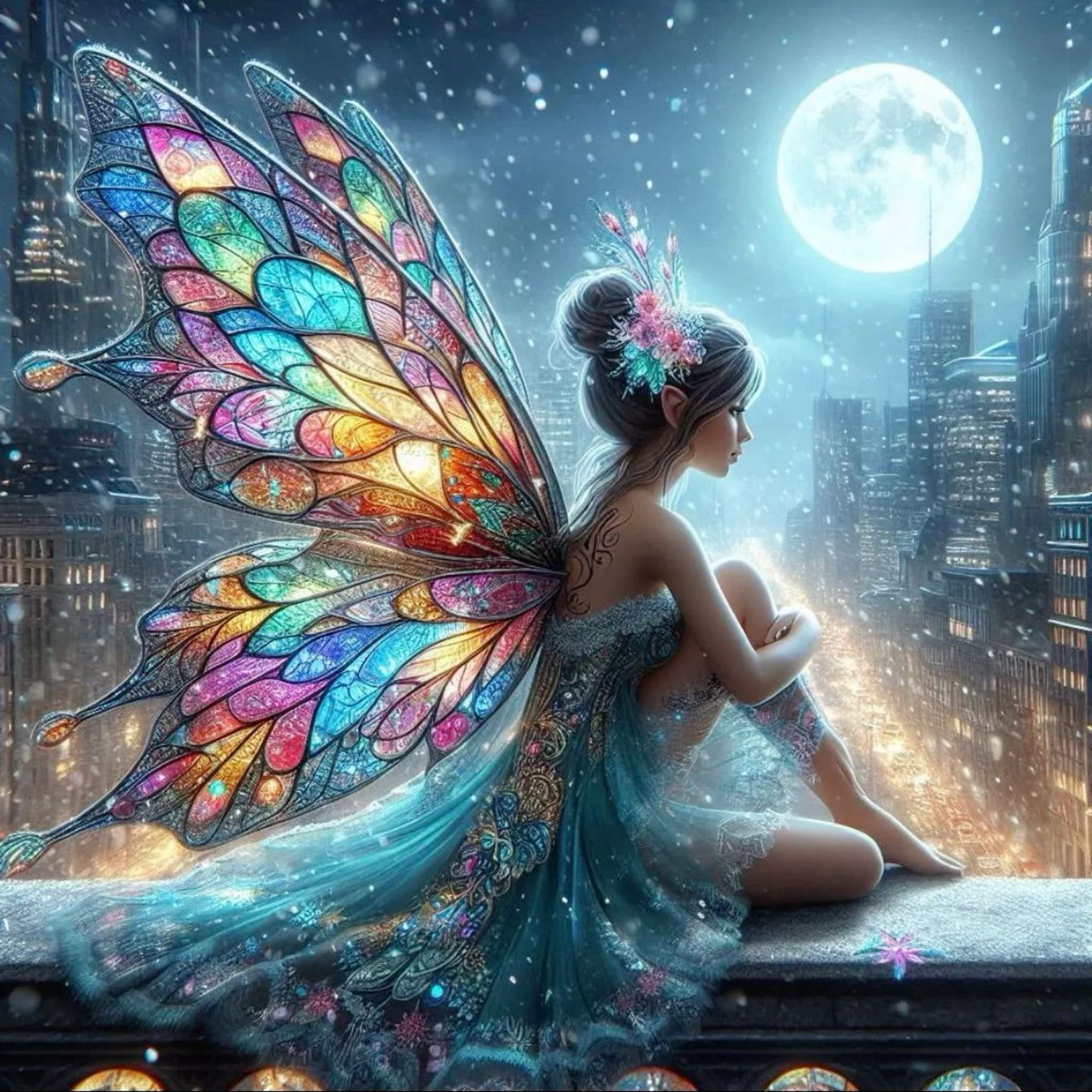 Diamond Painting - Fairy Under the Moonlight