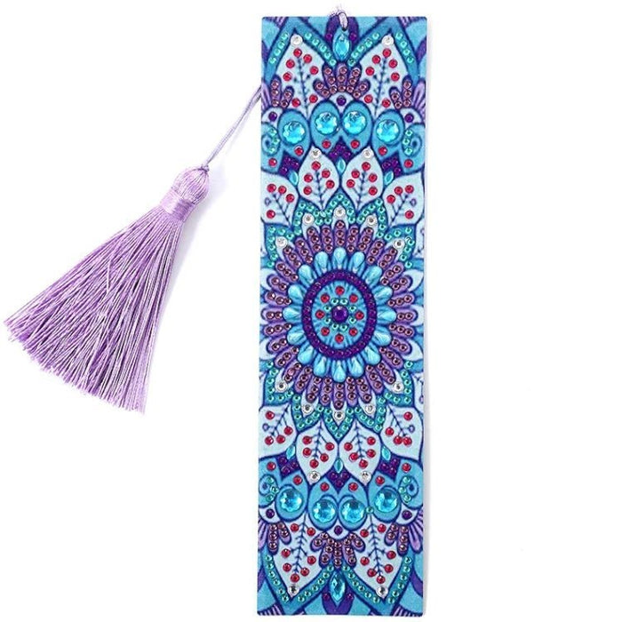 Diamond Painting -Mandala Bookmark in Blue and Purple