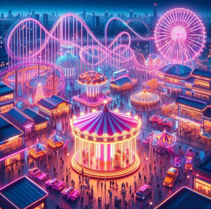 Diamond Painting - Amusement Park at Night