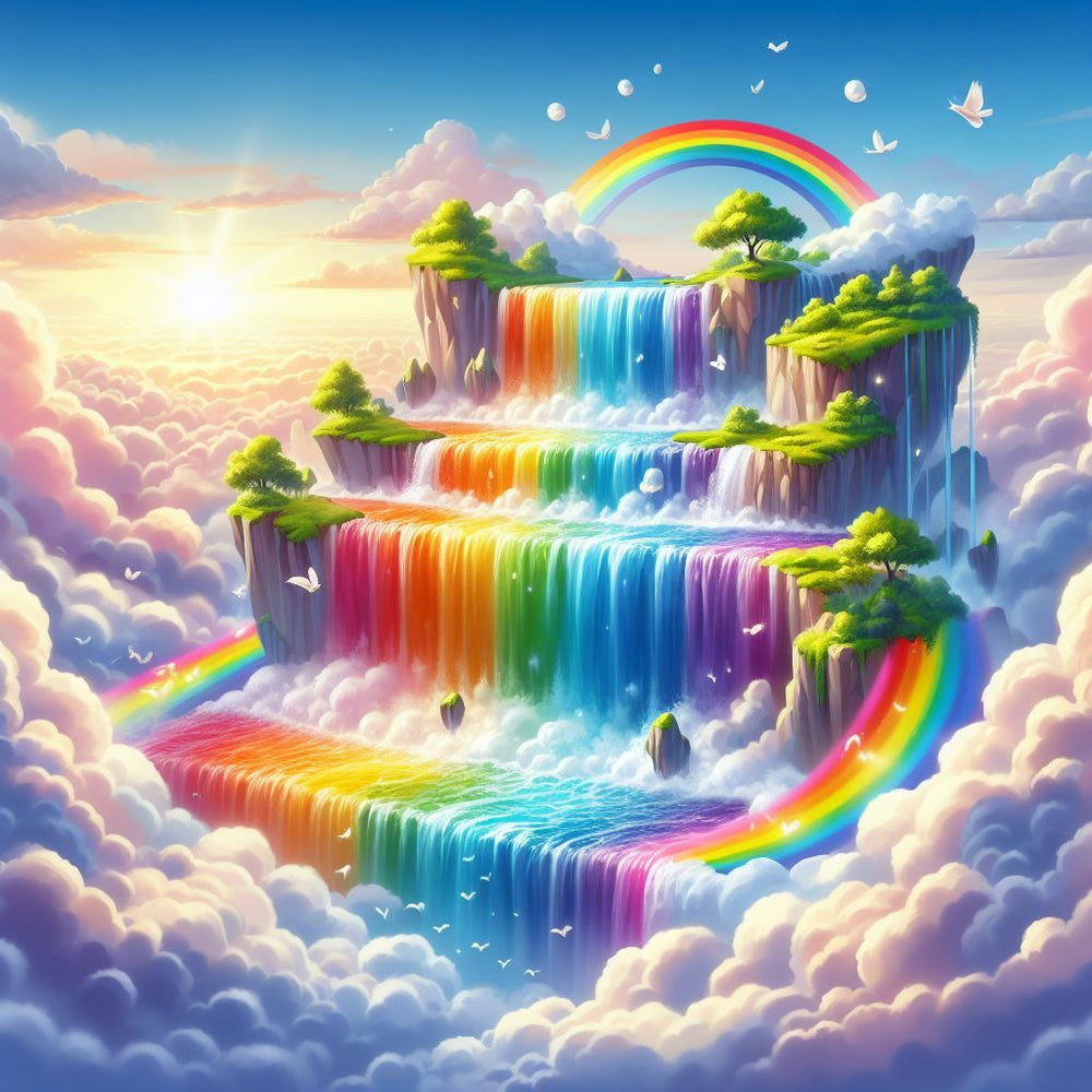 Diamond Painting -  Rainbow-like Waterfall