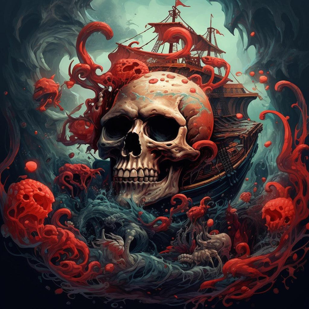 Diamond Painting - Skeleton Ship in the Storm