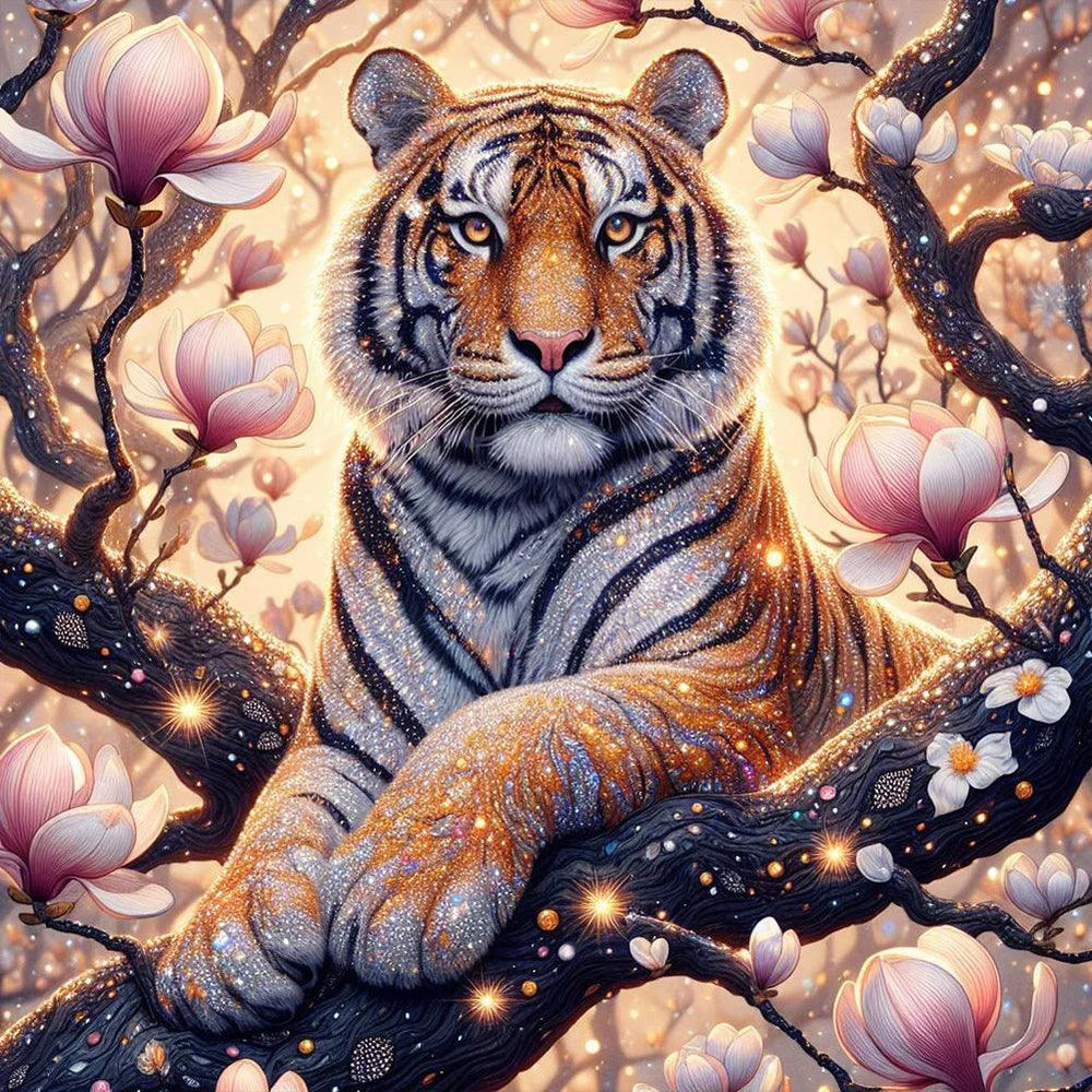 Diamond Painting - Tiger in the Tree