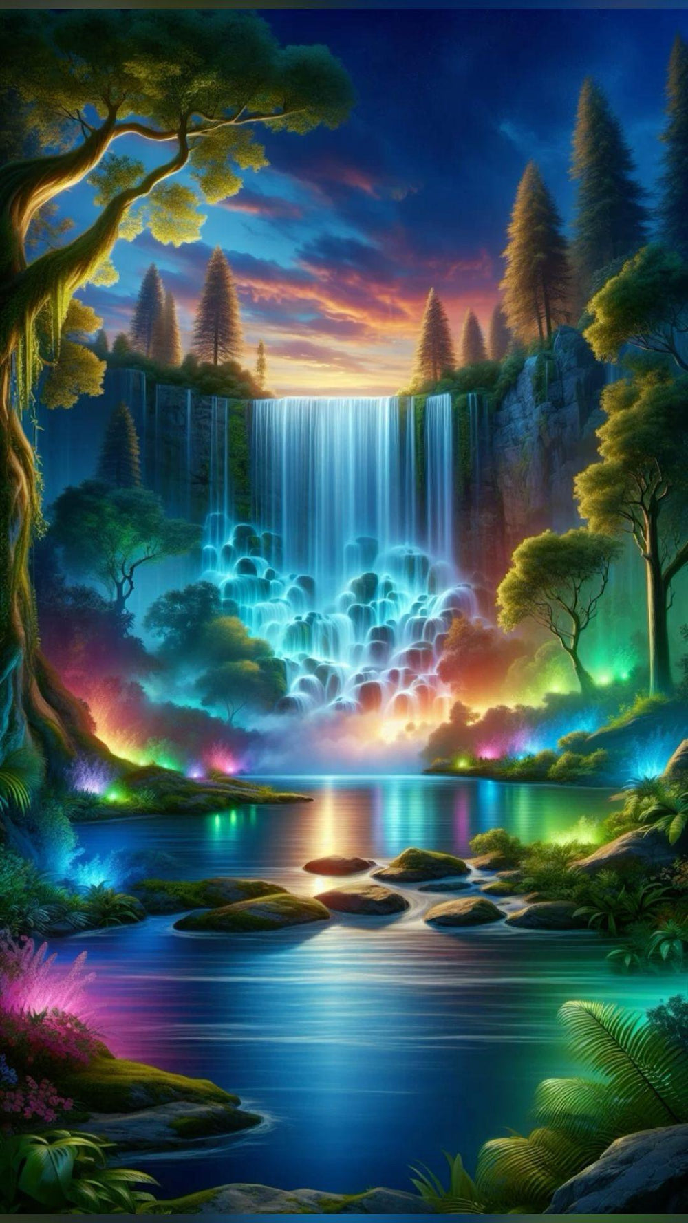 Diamond Painting - Waterfall in the Forest