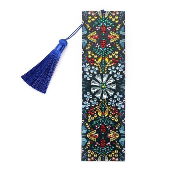 Diamond Painting-White/Yellow/Green Mandala Bookmark