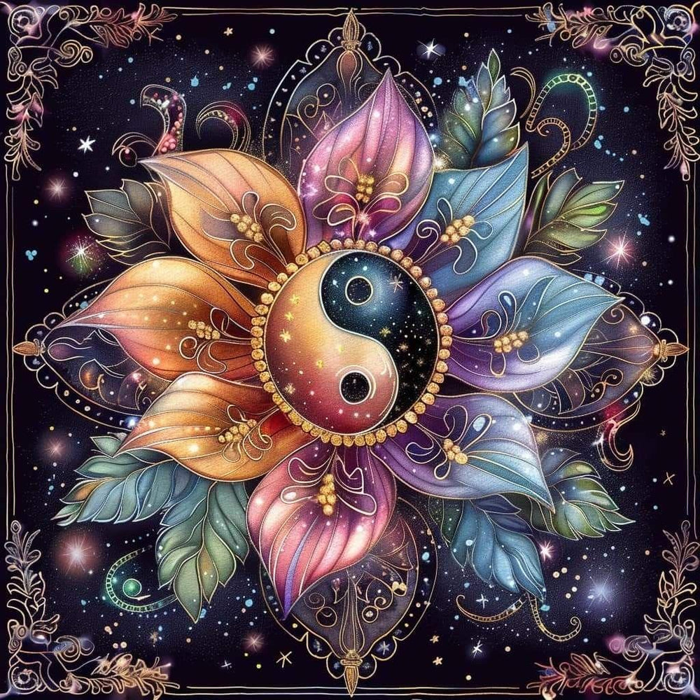 Diamond Painting - Yin-Yang Flower