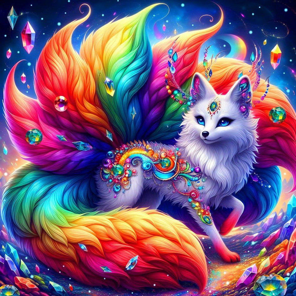 Diamond Painting - Colorful Nine-tailed Fox